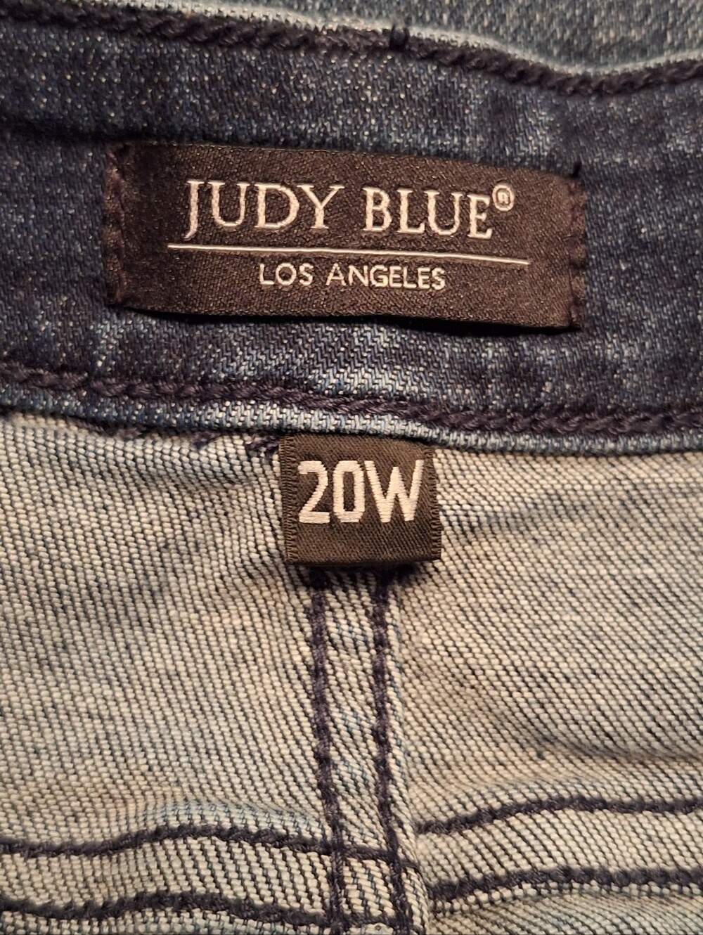 Judy Blue 5 Pocket Dark Wash Distressed High-Rise Slim Boot Cut Denim Jeans 20W - Picture 13 of 15